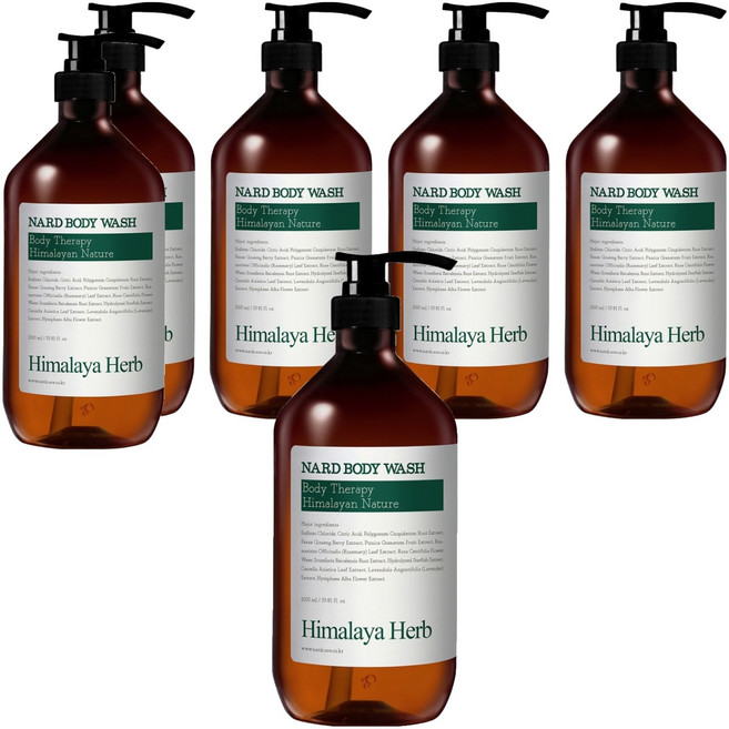 나드 바디워시 티트리로즈마리, 1L, 6개