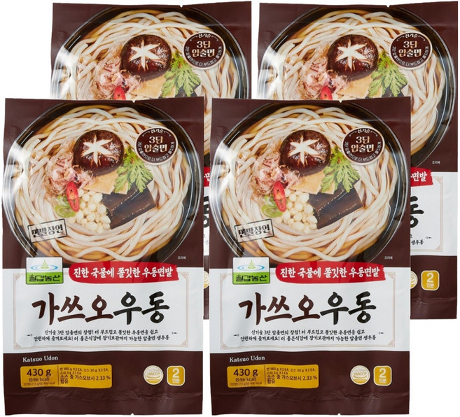 Chilkabnongsan 鰹魚烏龍麵, 4個, 430g