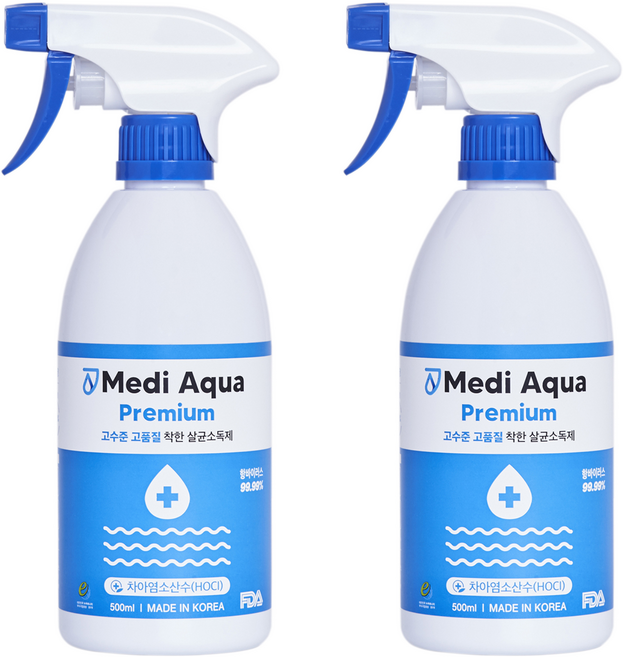 메디아쿠아 살균소독제, 500ml, 2개