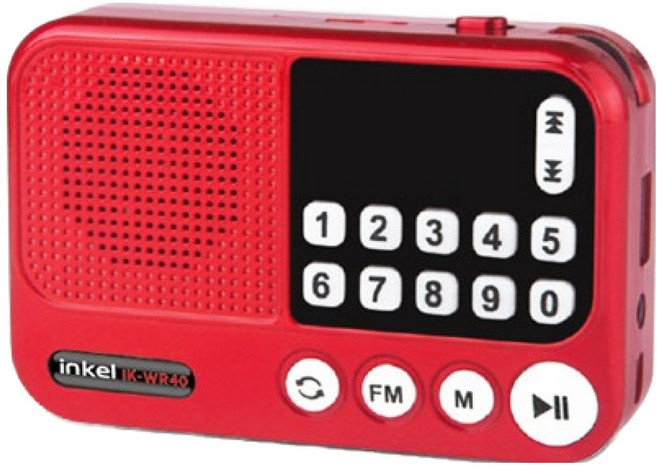 인켈 휴대용 효도 라디오 플레이어, IK-WR40, 레드