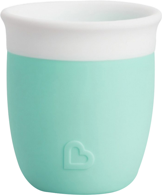 munchkin 滿趣健 BABY 訓練矽膠開口杯, 59ml, 1個, 綠色 + 白色