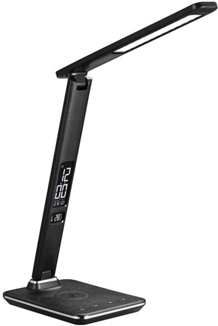 넥스트유 다용도 무선충전 LED 스탠드 램프 NEXT-125LAMP-WC, 블랙