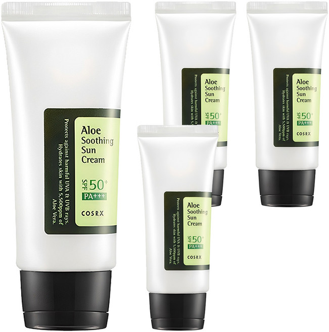 COSRX 蘆薈舒緩防曬乳 SPF50+ PA+++, 50ml, 4個