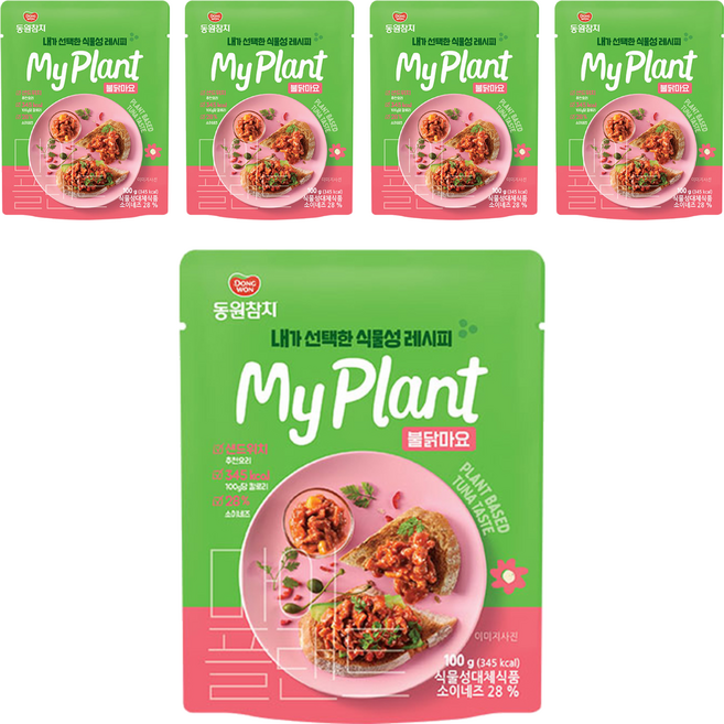 동원참치 마이 플랜트 불닭마요, 100g, 5개
