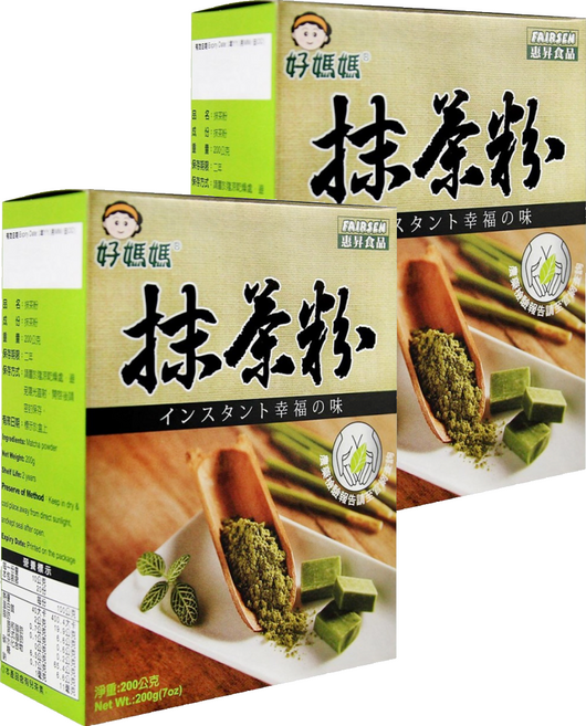 FAIRSEN 惠昇食品 好媽媽 抹茶粉, 200g, 1包, 2盒