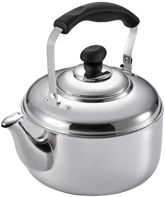 리빙글로리 스텐 휘슬 주전자 IH, 2L, 실버, 1개