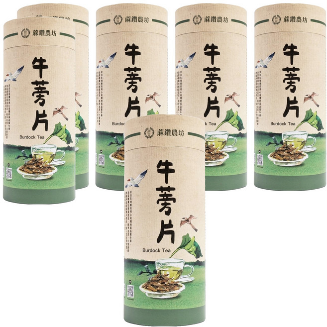 蔴鑽農坊 牛蒡茶片罐, 400g, 1入, 6罐