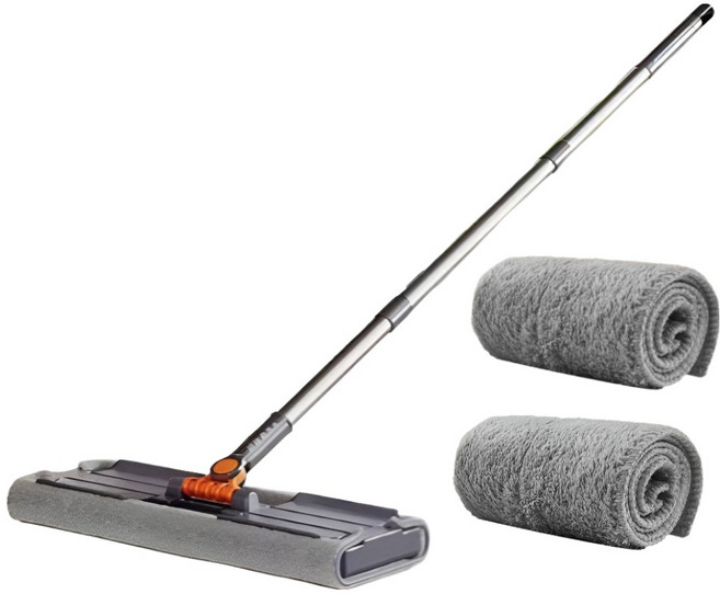 오코로 물걸레 바닥청소 밀대걸레 + 초극세사 걸레 2개, 1세트