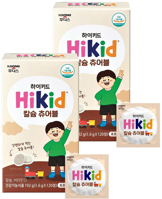 하이키드 아동용 칼슘 츄어블 1.6g, 120정, 2개