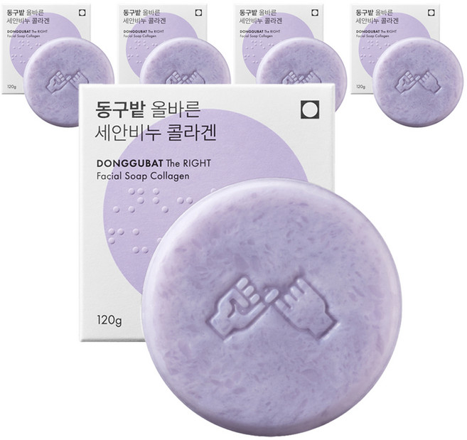 동구밭 올바른 콜라겐 세안비누, 120g, 5개