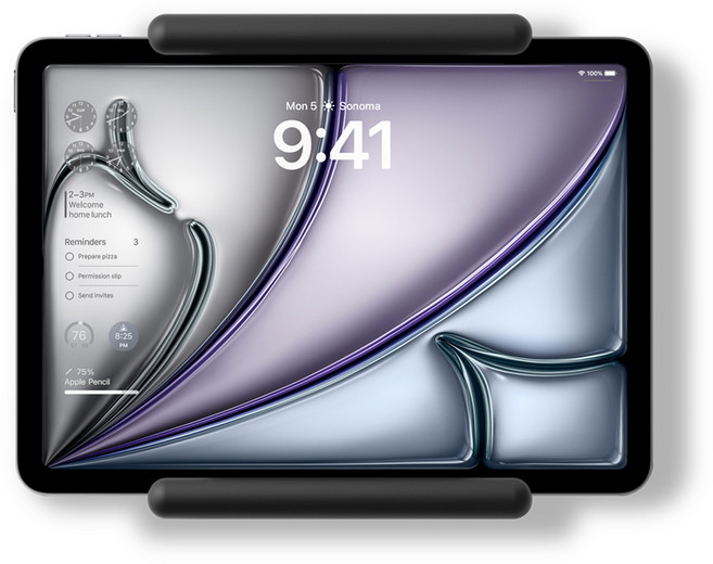 엘라고 아이패드 실리콘 벽걸이 홈 허브 마운트 거치대, 블랙, 1개