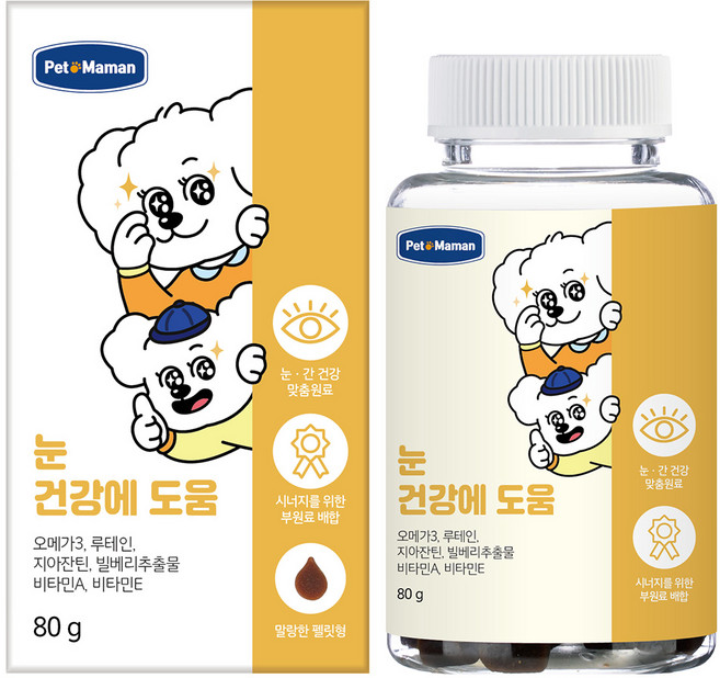 펫또마망 강아지 영양제, 눈물개선/눈건강, 1개
