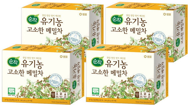 순작 유기농 고소한 메밀차, 10g, 20개입, 4개