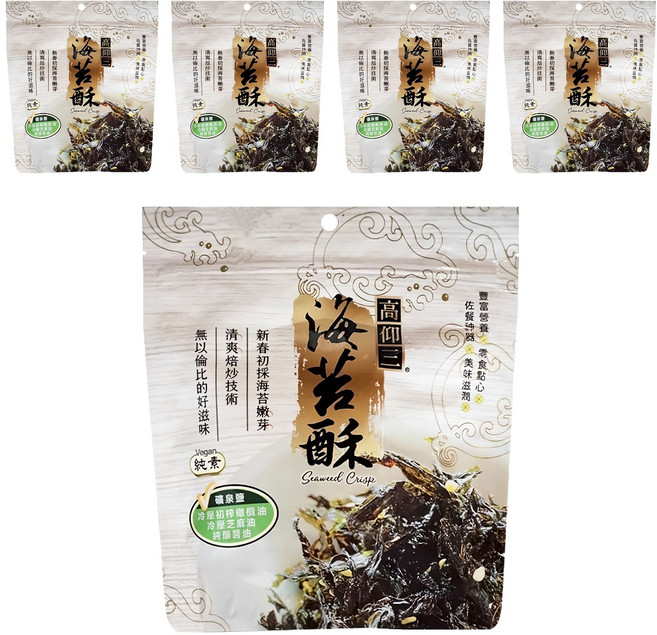 高仰三 海苔酥, 45g, 5包