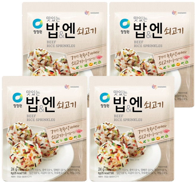 청정원 맛있는 밥 엔 쇠고기, 24g, 4개
