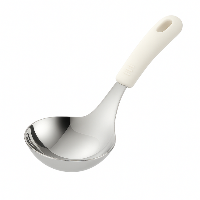 코멧 키친 304 스테인레스 미니 국자, 아이보리, 1개