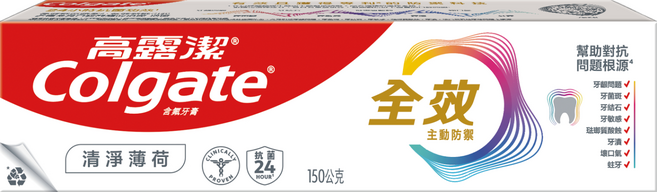 Colgate 高露潔 全效牙膏 清淨薄荷, 150g, 1條