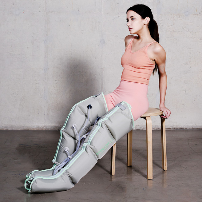 닥터라이프 공기압 혈액순환 마사지기 다리 세트, V7, 화이트