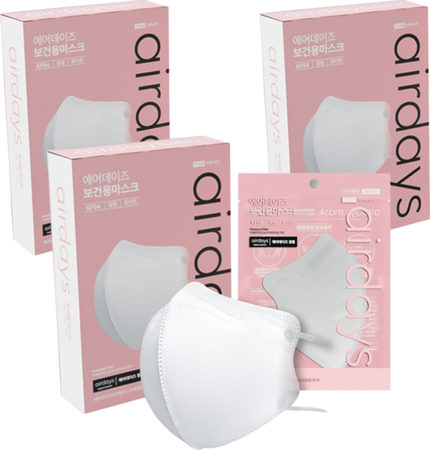 에어데이즈 보건용 마스크 새부리형 C타입 중형 KF94, 10개입, 15개, 화이트