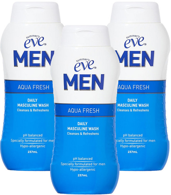 썸머스이브 맨 아쿠아 프레쉬 데일리 머스큘린 워시, 3개, 237ml