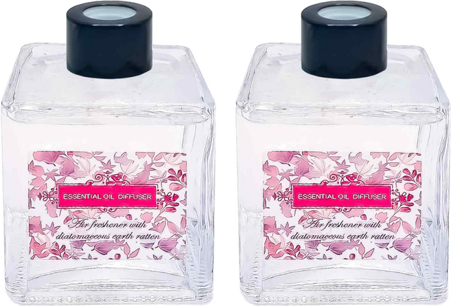 QiMart 春花 法國精油擴香瓶, 2瓶, 200ml, 絲絨玫瑰