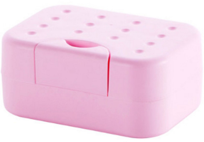 더자카 올록볼록 비누곽, 핑크, 1개