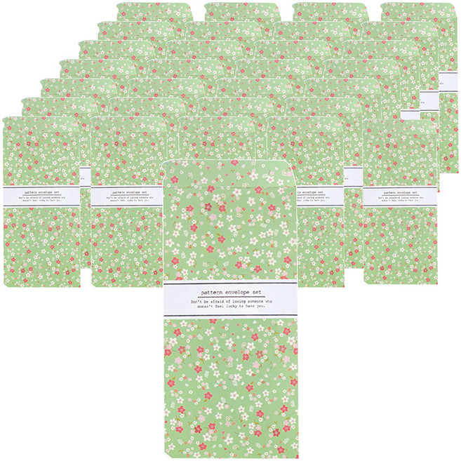 From&To 花卉圖案零用錢信封套裝 FB501, 多色, 50個, 1包