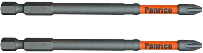 PANRICO 百利世 高扭力起子頭 PH2 x 100mm 耐衝擊 高精度 高強度 HRC62 台灣製, 1組