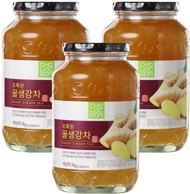 초록원 꿀생강차, 1kg, 1개입, 3개