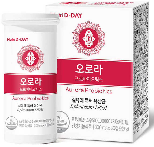 Nutri D-DAY 極光女性私密處乳酸菌膠囊, 9g, 30顆, 1罐