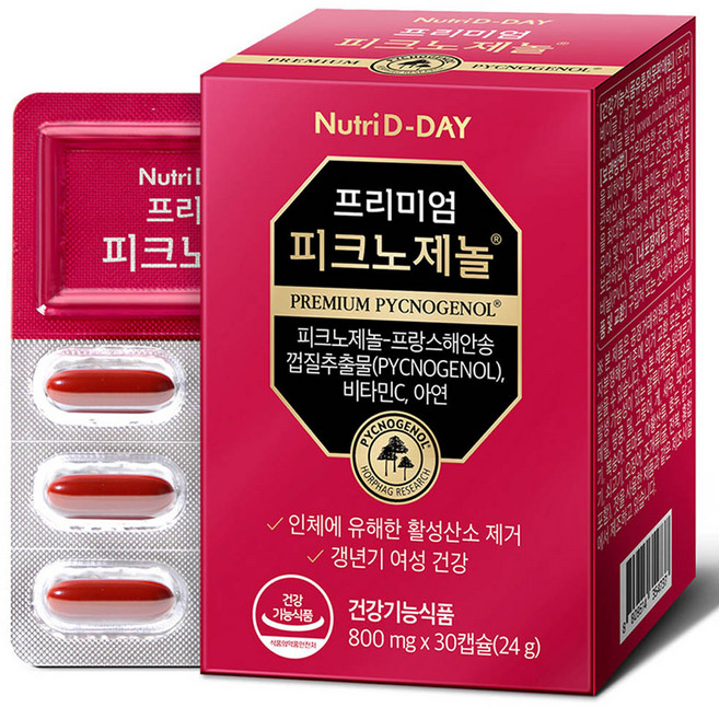 뉴트리디데이 갱년기 프리미엄 피크노제놀, 30정, 1개