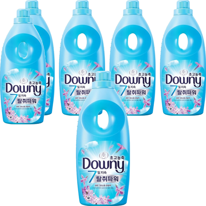 다우니 탈취파워 레몬그라스와 라일락 초고농축 섬유유연제 본품, 1.05L, 6개