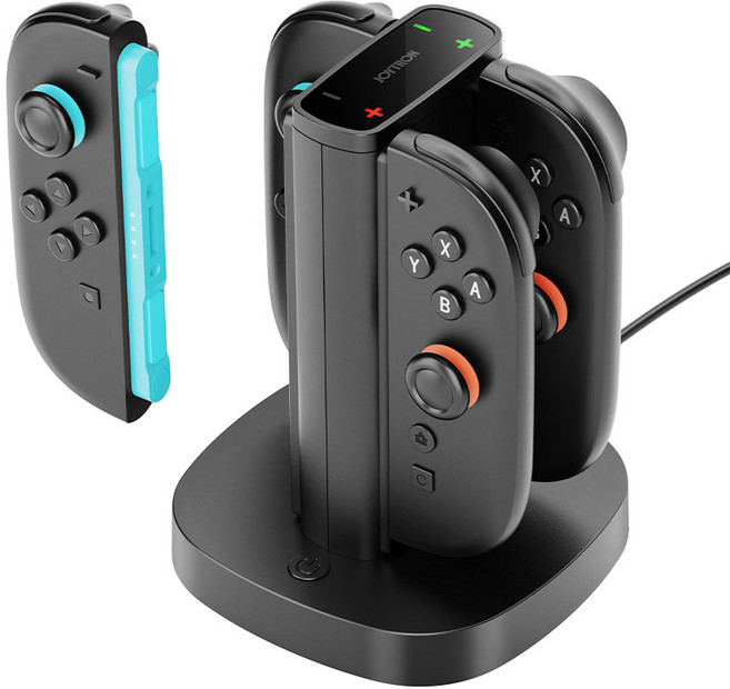 JOYTRON 圓形充電座 任天堂專用充電器, 1個, 黑色, SW2-CHARGER02