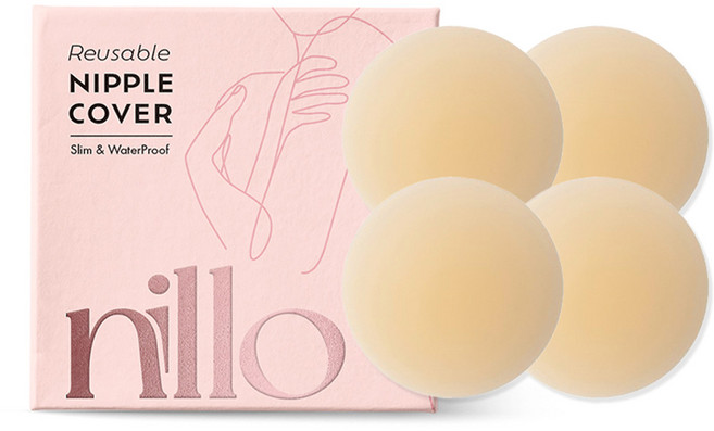 닐로 초슬림 방수 매직커버 실리콘 니플패치 8cm, 2개