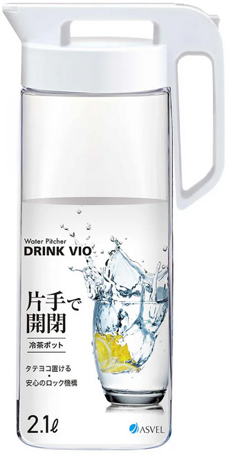 ASVEL 冷水壺, 2.1L, 1個, 白色