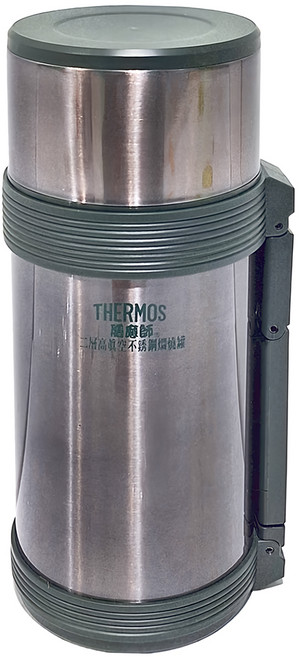 THERMOS 膳魔師不銹鋼真空寬口食物保溫罐, 銀色 + 墨綠色, 750ml, 1個