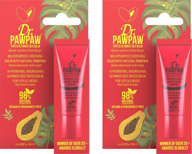 Dr.PAWPAW 台灣公司貨 熱戀紅潤色霜, 2個, 10ml, 紅色/果香