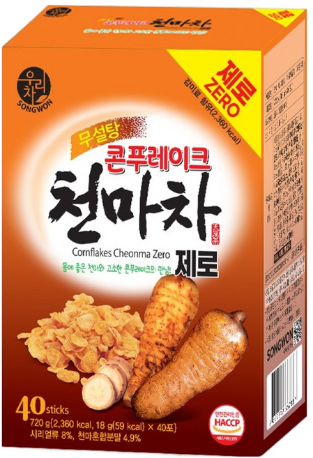 우리차 콘푸레이크 제로 천마차, 18g, 40개입, 1개