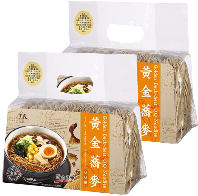 玉民 台灣黃金蕎麥 QQ麵, 550g, 2包