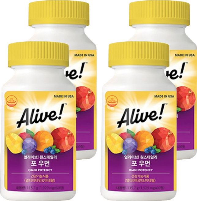 Alive 女性綜合維他命錠, 60顆, 4罐