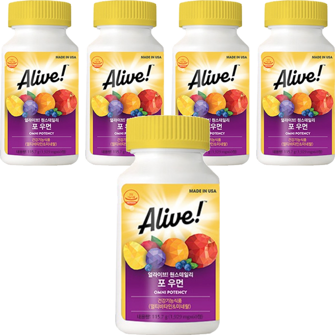 Alive 女性綜合維他命錠, 60顆, 5罐