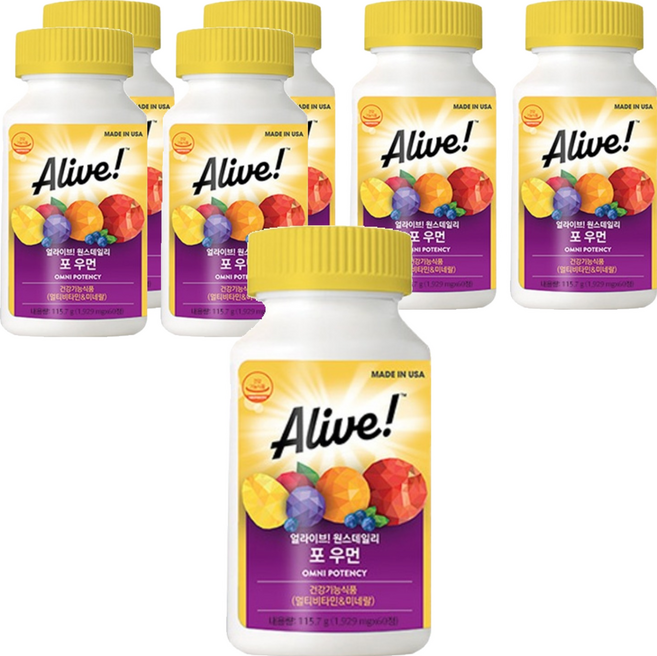 Alive 每日一次女性綜合維他命, 60錠, 7個