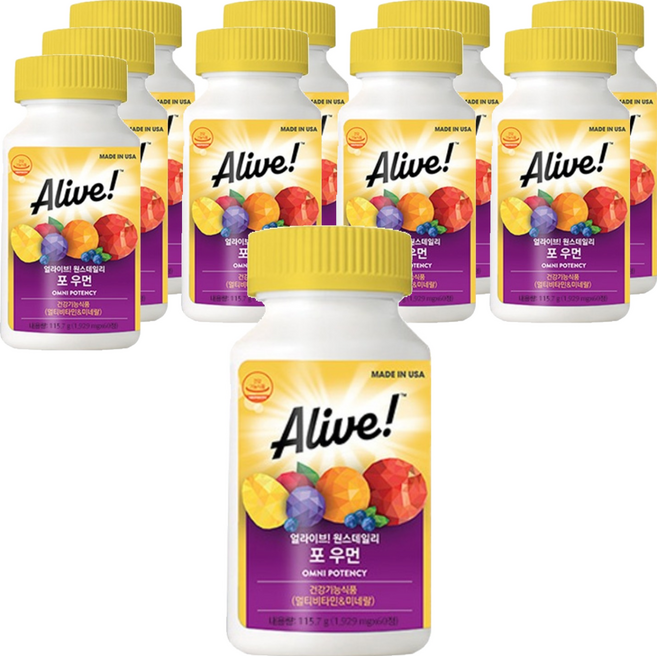 Alive 每日一次女性綜合維他命, 60錠, 10個