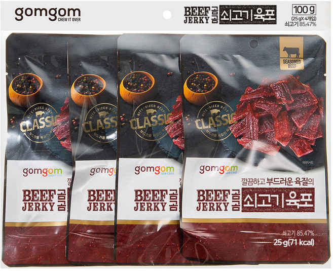 곰곰 쇠고기 육포, 25g, 4개