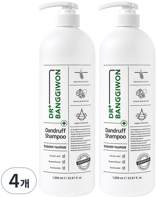 DR BANGGIWON 強健髮根洗髮精 草本香, 1000ml, 4罐