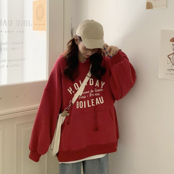 엘쏘 홀리데이 오버핏 캐주얼 후드티