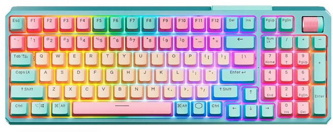 COOLER MASTER 酷碼 MK770 電競 Tri-mode Wireless 機械式鍵盤 馬卡龍色 紅軸 RGB 熱插拔 Gasket結構 MK770