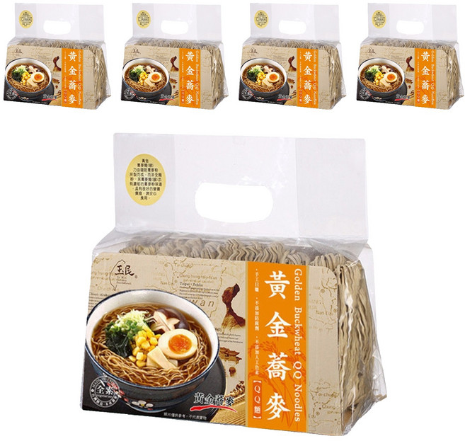 玉民 台灣黃金蕎麥 QQ麵, 550g, 5包