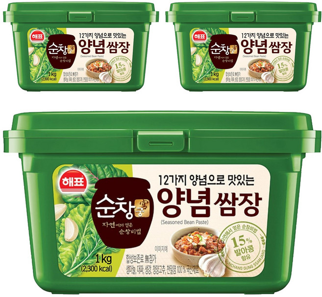 Haepyo 12種調味包飯醬, 1kg, 3個