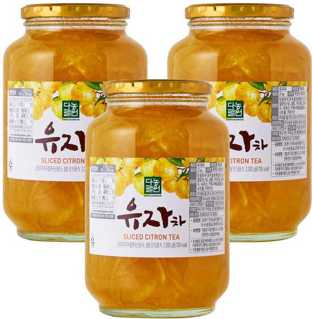 다농원 유자차, 2kg, 1개입, 3개, 2kg